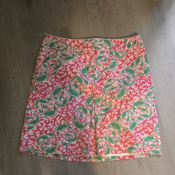 L.L. Bean Dresses & Skirts - NWOT L.L. Bean Pink and Green A-Line Skirt Lobster And Crab Print